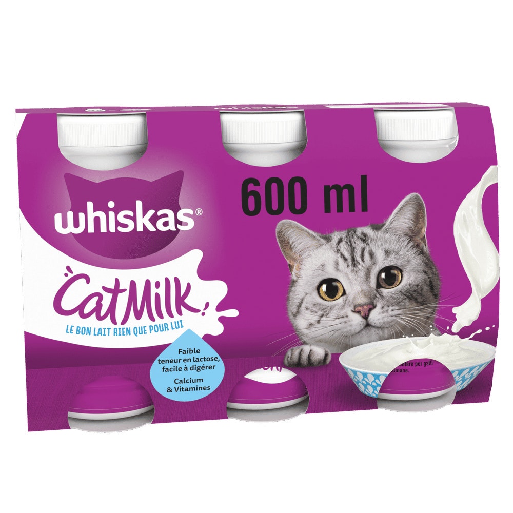 WHISKAS® Lait En Bouteille Pour Chat Adult et Chatons 3 x 200ml - 1