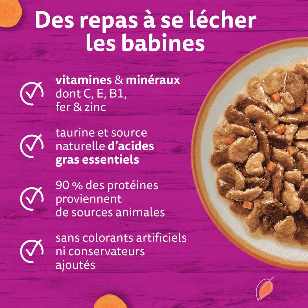 WHISKAS® Tasty Mix Sachets Fraîcheur Recettes De Campagne En Sauce Pour Chat Adulte 4 Variétés 24 x 85g - 3