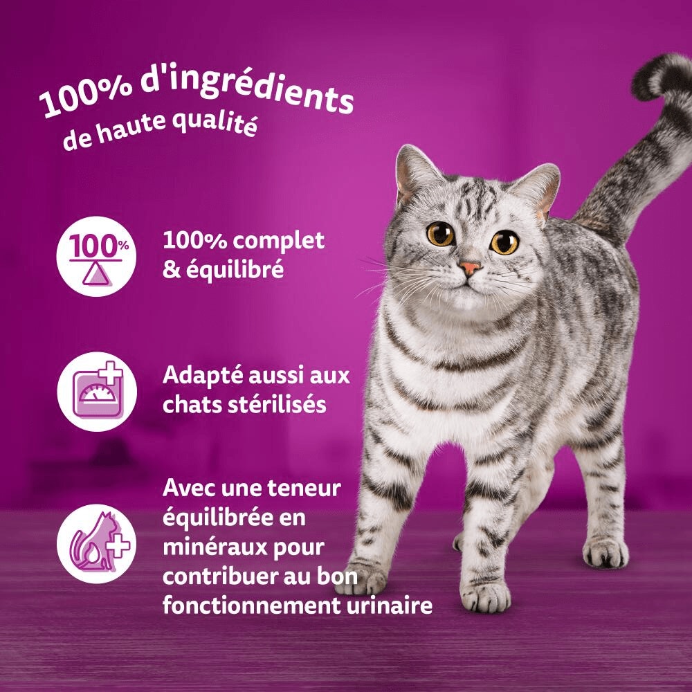 WHISKAS® La Carte Mer et Campagne En Gelée Pour Chat Adulte 4 Variétés 8 x 390g - 4