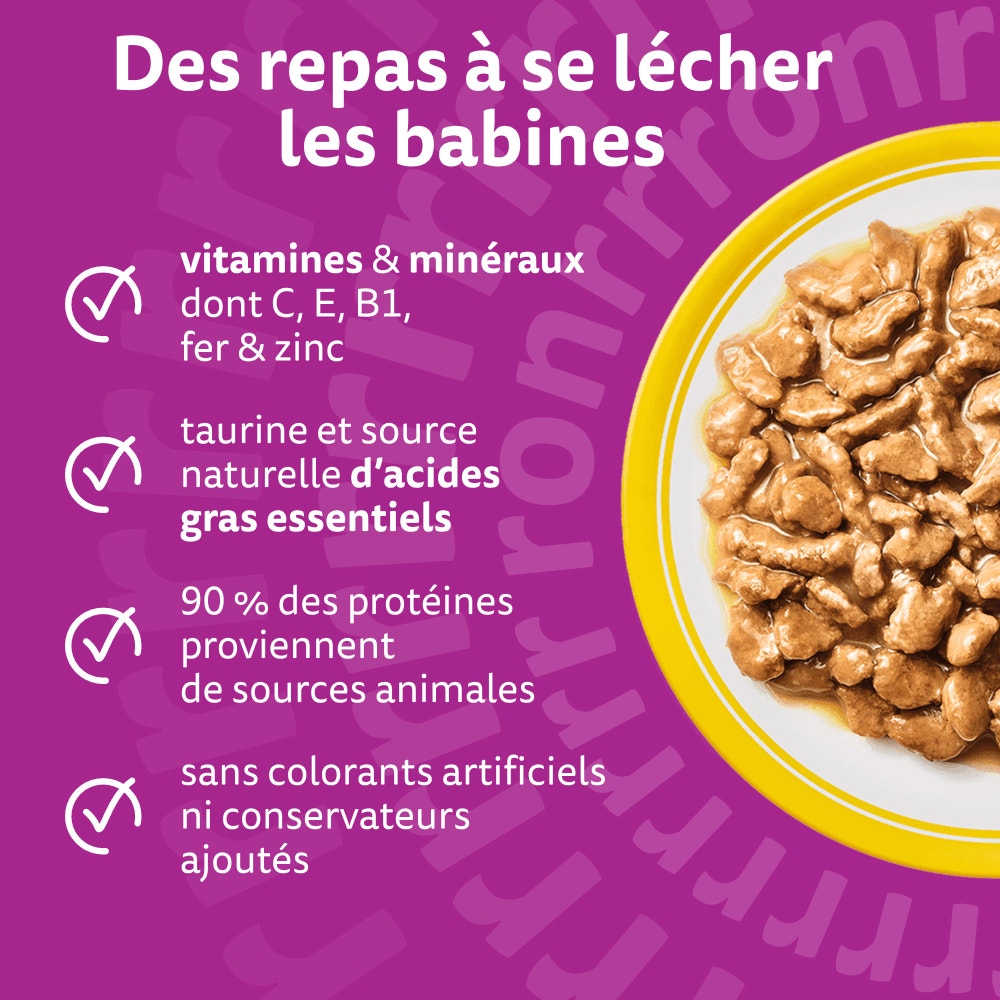 WHISKAS® Sachets Fraîcheur Les Festins À La Volaille En Sauce Pour Chat Senior 4 Variétés 12 x 85g - 3
