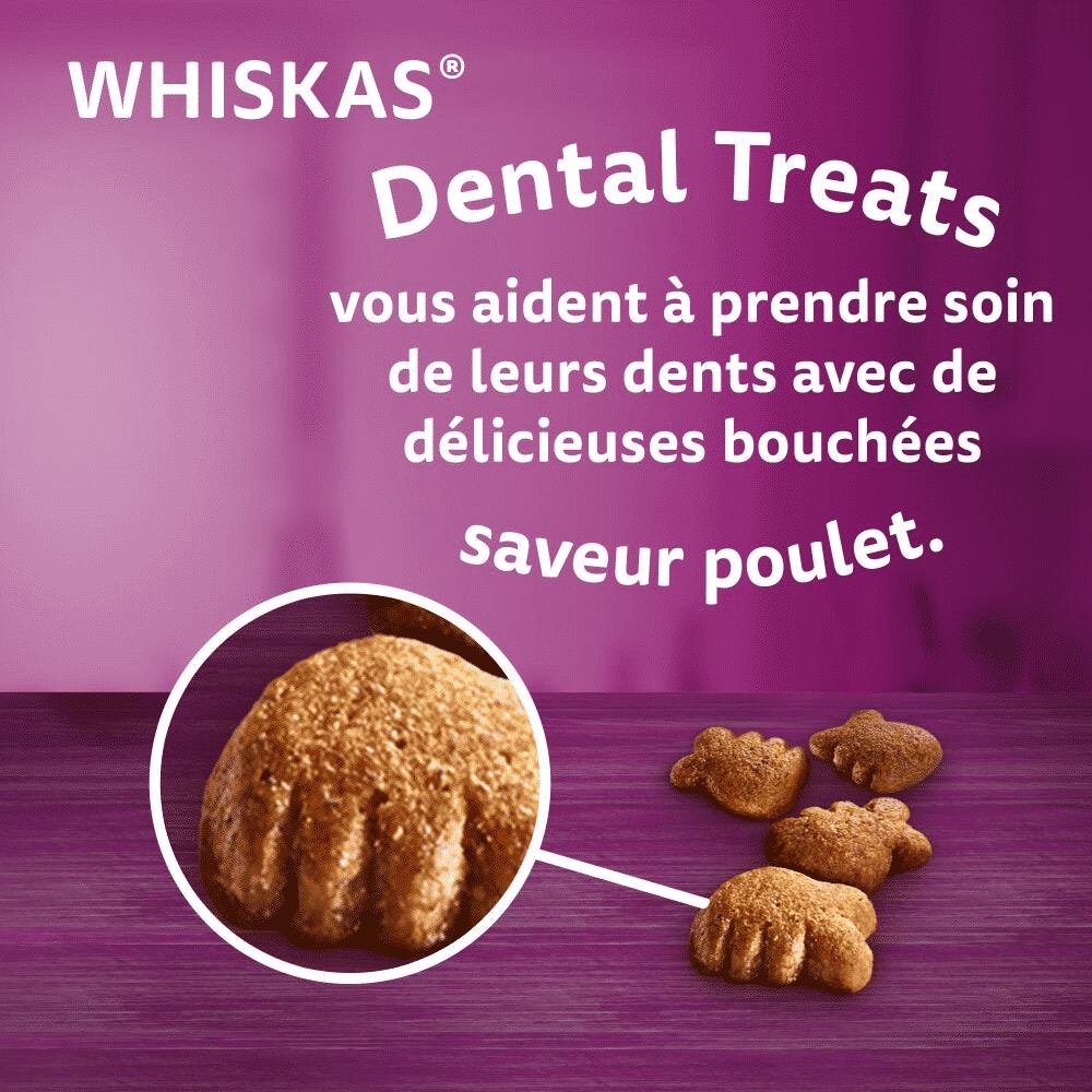 WHISKAS® Dental Treats Au Poulet Friandises Pour Chat Adulte 40g - 5
