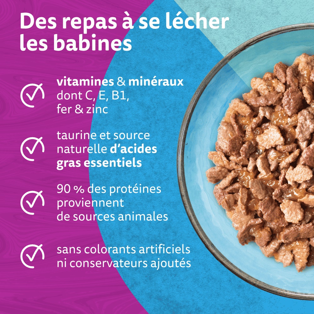 WHISKAS® Duo Sachets Fraîcheur Délices de l'Océan En Gelée Pour Chat Adulte 4 Variétés 12 x 85g - 3