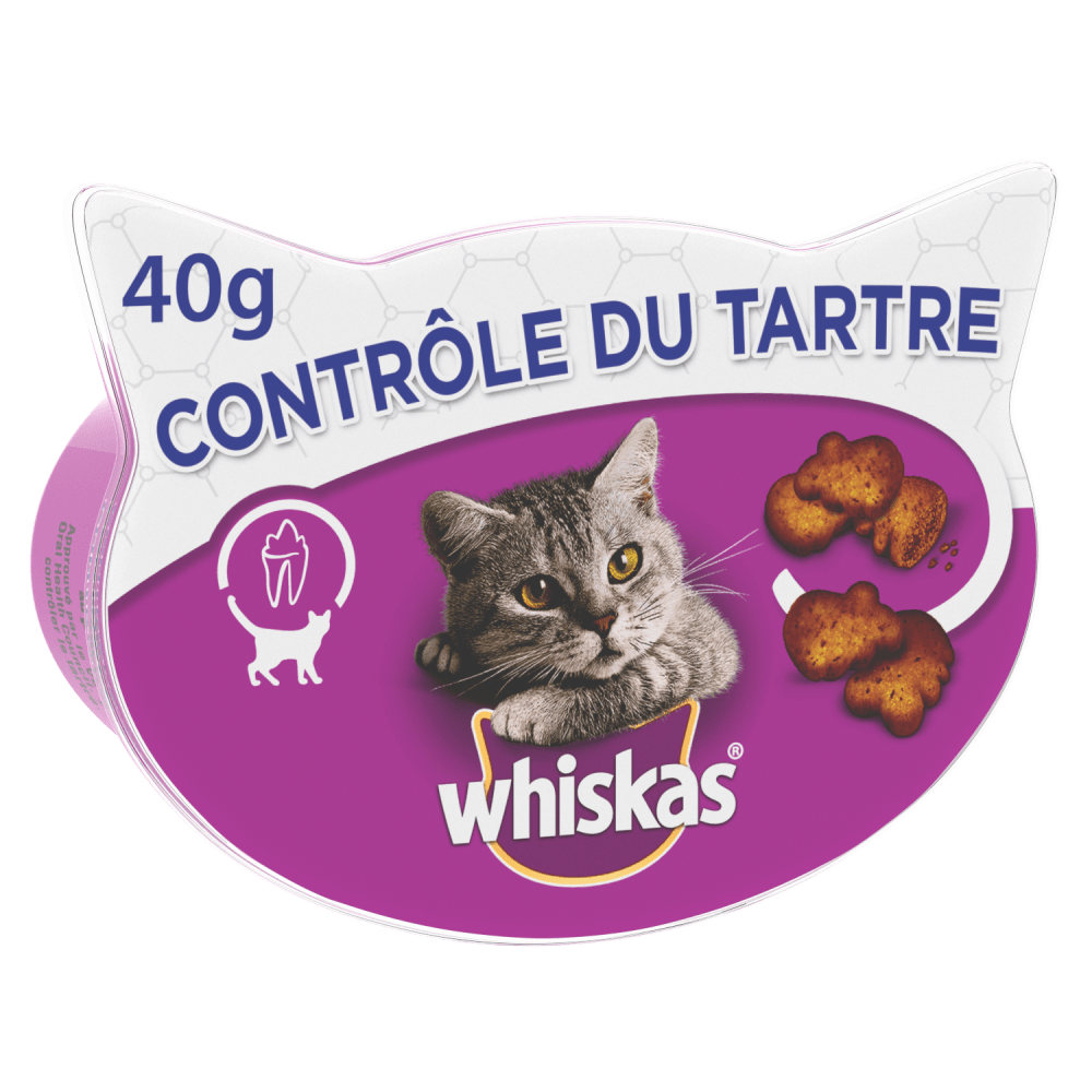 WHISKAS® Contrôle Du Tartre Au Poulet Friandises Pour Chat Adulte 40g - 1