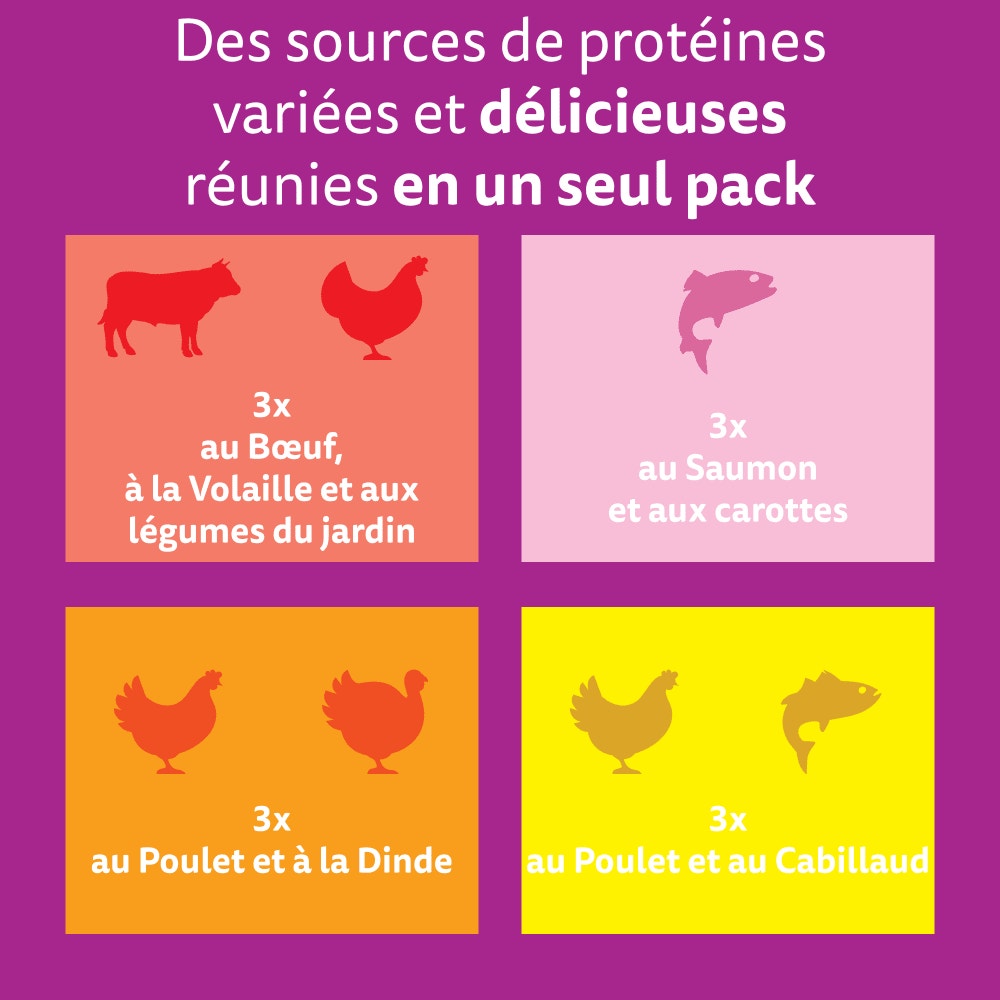 WHISKAS® Tasty Mix Sachets Fraîcheur Sélection Du Chef En Sauce Pour Chat Adulte 4 Variétés 12 & 40 x 85g - 2