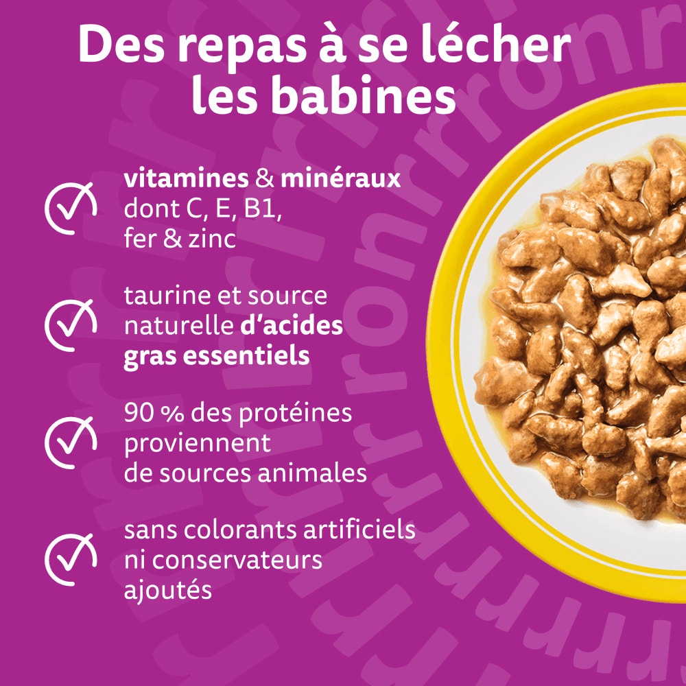 WHISKAS® Sachets Fraîcheur Les Festins À La Volaille En Sauce Pour Chat Adulte 4 Variétés 24 x 85g - 3