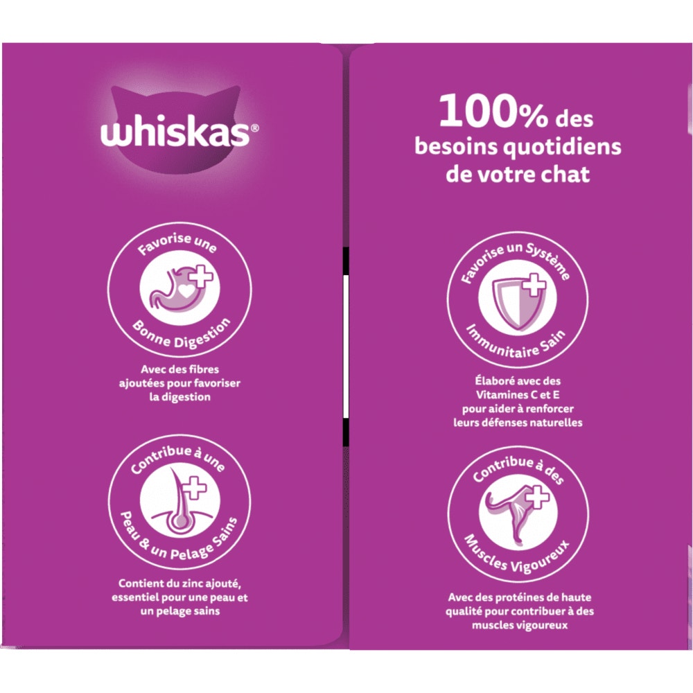 WHISKAS® 1+ Variety pack Sachets Fraîcheur En Sauce Et En Gelée Pour Chat Adulte 40 x 85g - 3
