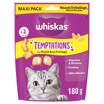 TEMPTATIONS™ Au Poulet Et Fromage Friandises Pour Chat Adulte