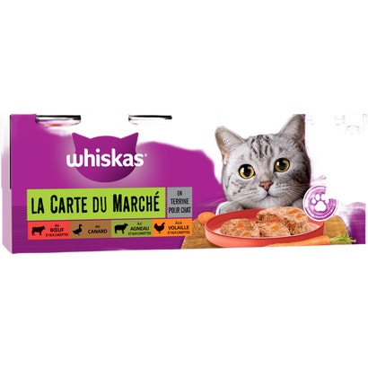 La Carte du Marché En Terrine Pour Chat Adulte 4 Variétés