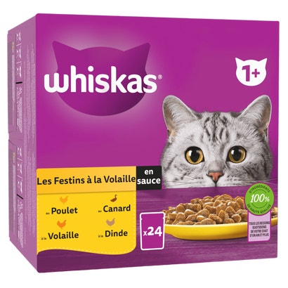 Sachets Fraîcheur Les Festins À La Volaille En Sauce Pour Chat Adulte 4 Variétés