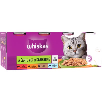 La Carte Mer et Campagne En Gelée Pour Chat Adulte 4 Variétés