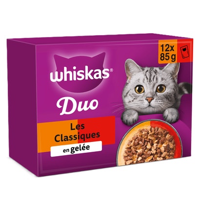 Duo Sachets Fraîcheur Les Classiques En Gelée Pour Chat Adulte 4 Variétés