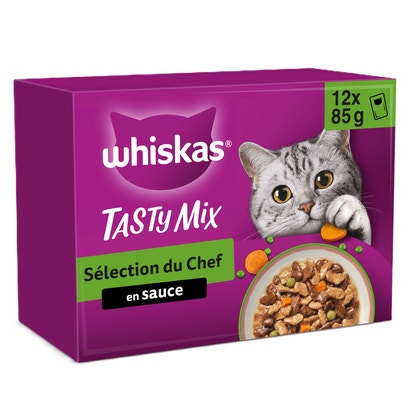 Tasty Mix Sachets Fraîcheur Sélection Du Chef En Sauce Pour Chat Adulte 4 Variétés