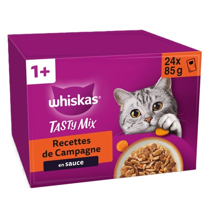Tasty Mix Sachets Fraîcheur Recettes De Campagne En Sauce Pour Chat Adulte 4 Variétés