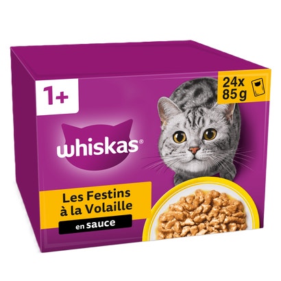 Sachets Fraîcheur Les Festins À La Volaille En Sauce Pour Chat Adulte 4 Variétés